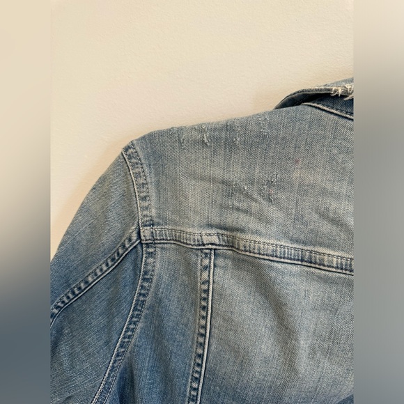 Zara Distressed Denim Jacket - Picture 6 of 6